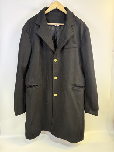 Mens black military style - military, long