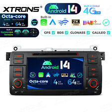 CarPlay Android 14 8-Core Car Radio Stereo GPS DVD Head Unit For BMW 3Series E46