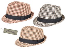 Mens Tweed Trilby Hat Country
