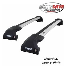 Thule WingBar Edge Silver Aluminium Roof Bars for Vauxhall Zafira B 07-14 Rails