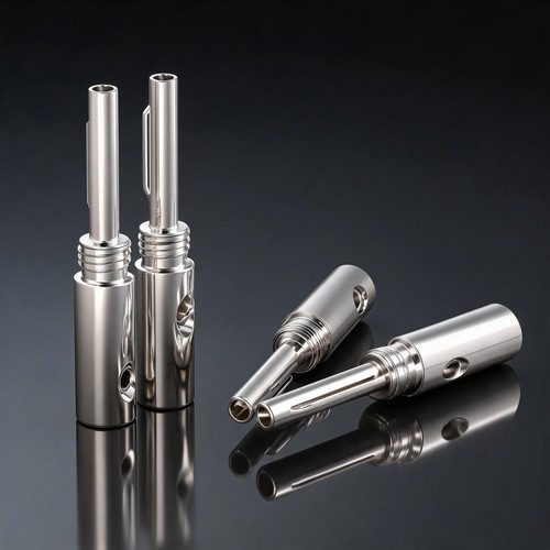 Silver plated 4mm - plated, banana
