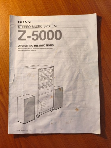 Sony 5000 music system - sony, z-5000
