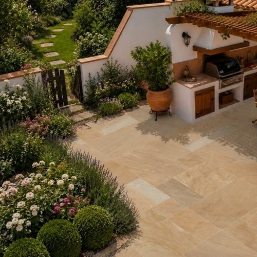 Rippon buff porcelain mixed - buff,