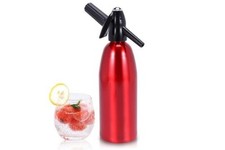 Soda Siphon, 1L Portable Sparkling Water Maker Machine, Home Made, RED,Box Tatty