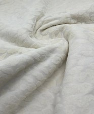 Ivory Cream Animal Embossed Mesh Fabric 2 Way Stretch