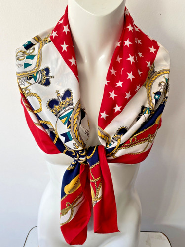 Vintage womens red navy - &, gold