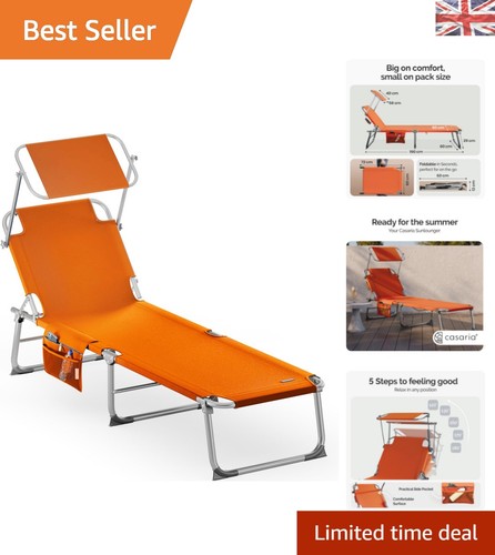 Ibiza folding sun lounger - sun, with