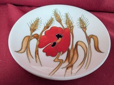 A Moorcroft Harvest Poppy Pin Dish 2009 Made In England Excellent Condition