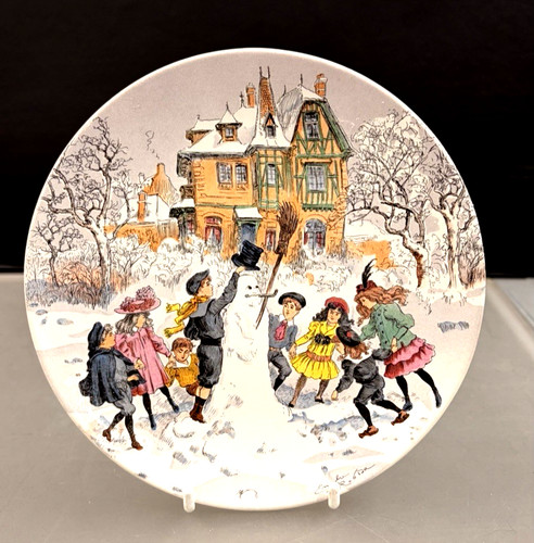 Poole pottery snow scene - pottery,