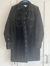 Topshop Black Denim Button Dress