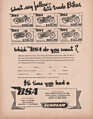 1951 bsa bantam - 1951,