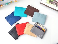 Faux leather Wallet Card Holder Slim unisex Credit Debit Card Money Pouch