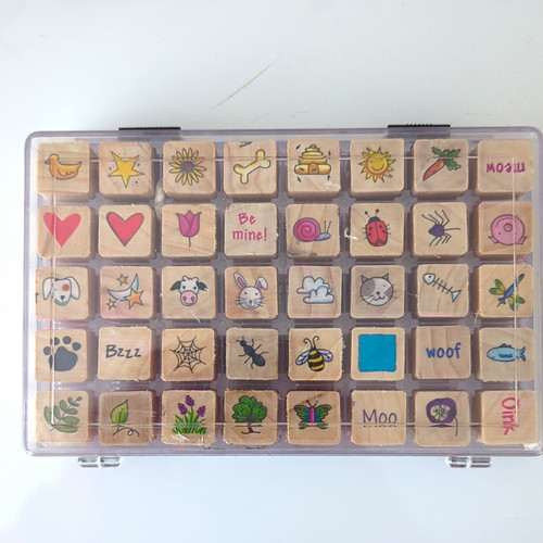 Wooden rubber stamp - rubber,