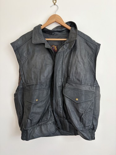 Vintage 1980s black - 1980s, leather
