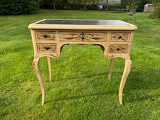 1920s French painted beech dressing / writing table
