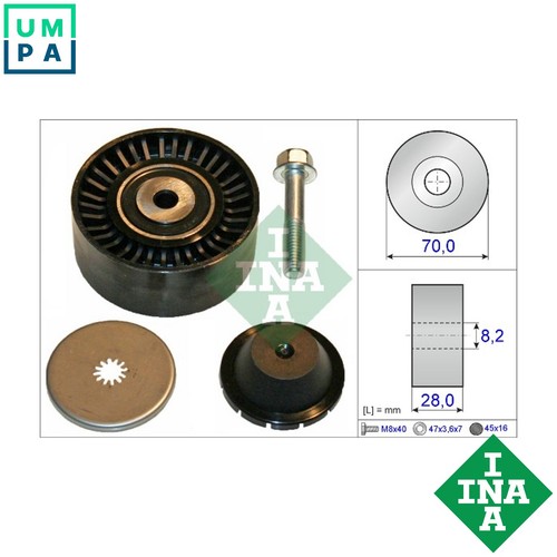 Deflectionguide pulley vribbed - pulley,