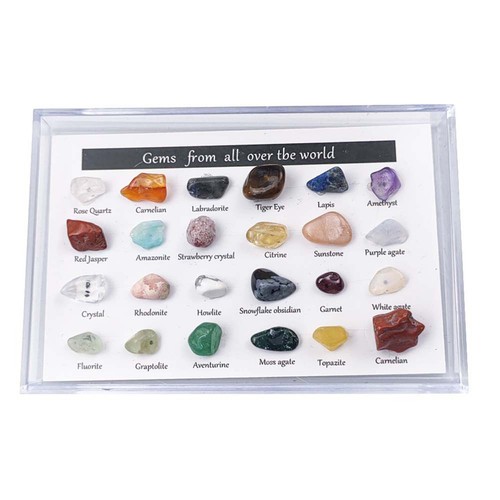 24pcs set rock gemstones - 24pcs/set,