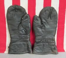 Vintage 1950s Cowhide Leather Motorcycle Riding Gloves Gauntlet Sz.M Mitten Type