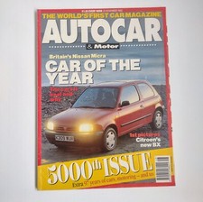AUTOCAR & MOTOR Magazine - November 1992 - 5000th issue, Car of The Year