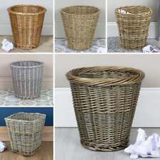 Wicker Waste Paper Basket Bin