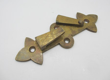 Large Antique Brass Door Latch Keep Lock Catch Holder Old Barn Stay Victorian 7"