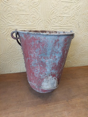 Antique riveted fire - riveted, bucket