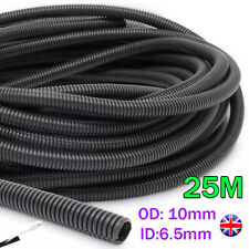 25M Split Wire Loom Corrugated Tubing Conduit Tube Auto Cord Cable Protector10mm