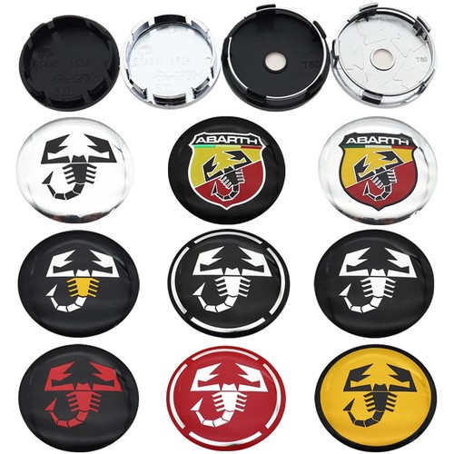 4pcs 56mm 60mm abarth car - 56mm,