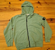 STONE ISLAND MENS SAGE GREEN FULL ZIP HOODIE VGC SIZE XXL 2XL