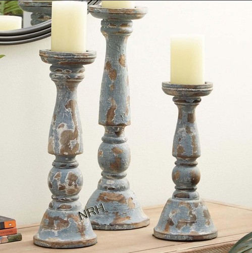 Traditional wooden candlestick - wooden,