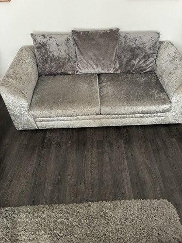 Silver crushed velvet - silver, 2-seater