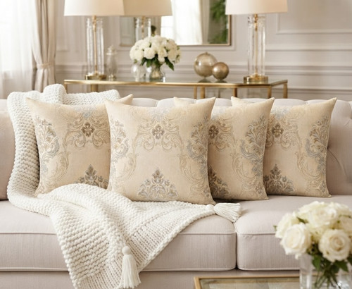 Cushion covers silver - golden,