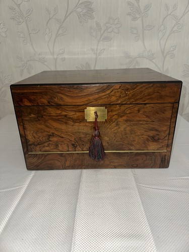 Victorian walnut writing slope - victorian,