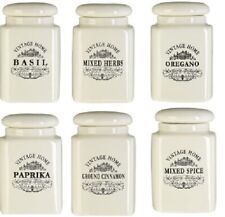 Vintage Home Spice Jars  10cm