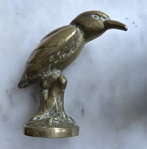 Brass bird figurine - brass,
