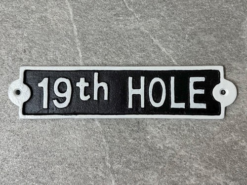 19th hole sign cast iron - 19th,
