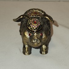 Pink & Gold Rhinestone Pig -