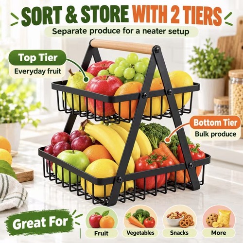 Tier fruit basket black - fruit,