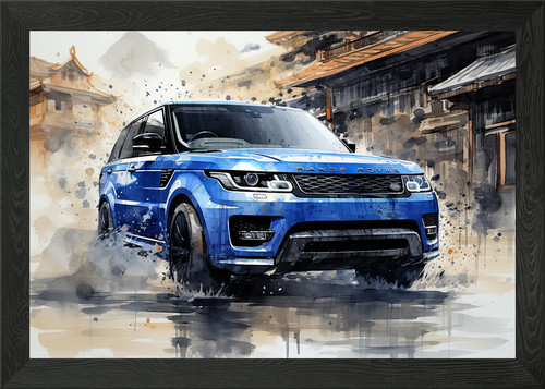 Land rover range - rover, framed