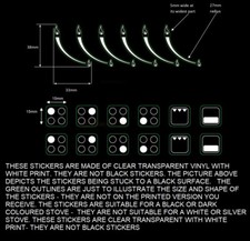 4 RING STOVE STICKERS HOB