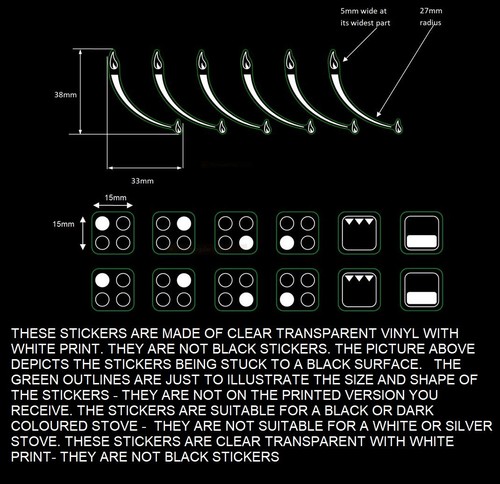 Ring stove stickers hob - 4,