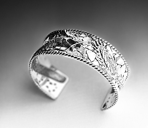 Dragon cuff bangle bracelet - bangle,