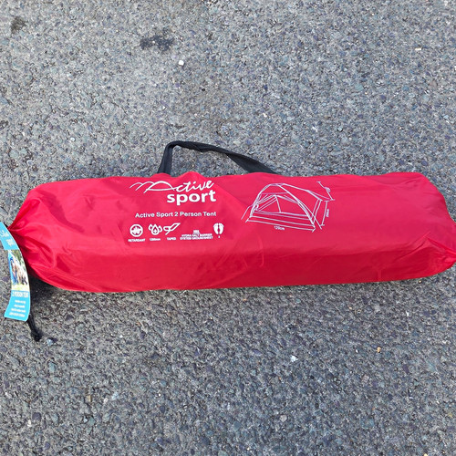 Active sport person red tent - active,
