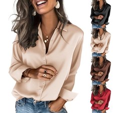 UK Women's Satin Silk Blouse