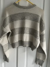 Primark Women’s Cropped Striped Jumper Size S 10/12