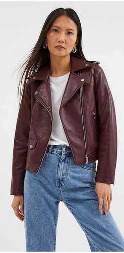George women burgundy faux - george, women's