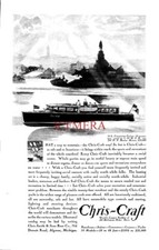 CHRIS-CRAFT '34-Foot Commuting Cruiser' Boat ADVERT Vintage 1930 Print Ad E07/49