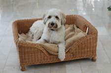 Large wicker dog bed