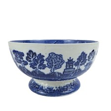 Allertons Ltd England Blue Willow Pattern Large Bowl Antique Vintage