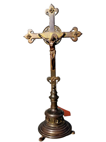 Antique alter crucifix height - alter,